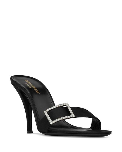 Saint Laurent Black Simone Mules