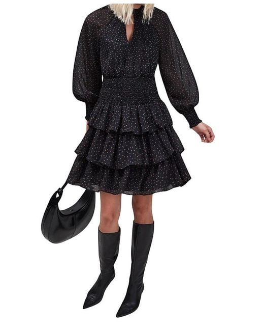 how to remove deodorant stains from black dress Big Ruffles Tiered Mini Dress main image 0