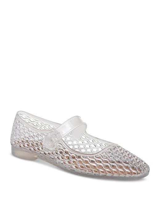 Sam Edelman White Michaela Square Toe Jelly Flats