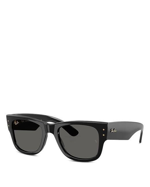 Ray-Ban Mega Wayfarer A$Ap Rocky Blacked Out Collection Square Sunglasses, 51Mm