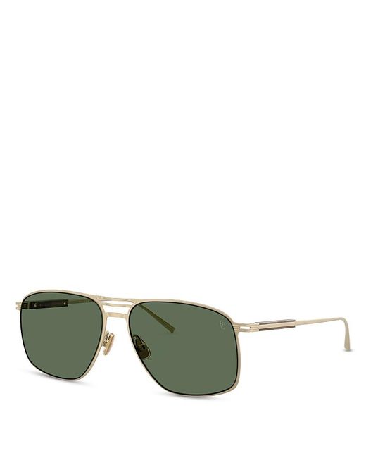 Brunello Cucinelli Green Rectangular Sunglasses, 56Mm for men
