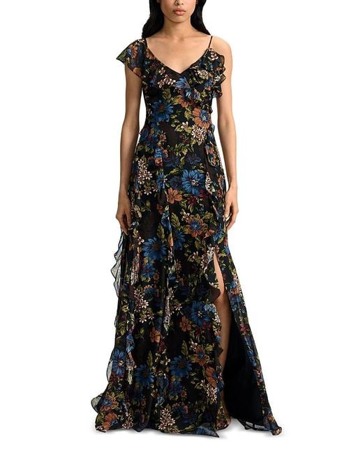 Veronica Beard Madeline Silk Maxi Dress in Black | Lyst