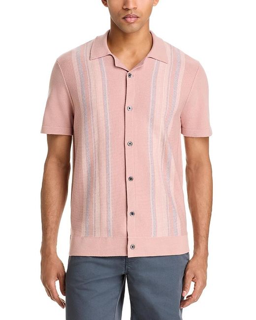 Rails Pink Silas Short Sleeve Button Front Shirt for men