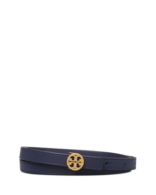 Tory Burch, Accessories, Tory Burch Reversible Logo Buckle Belt Blue  Brown