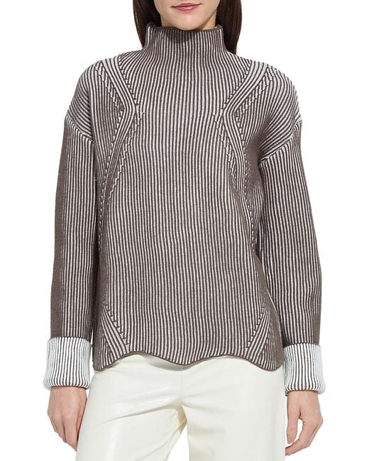 Lyssé Gray Hyacinth Funnel Neck Sweater