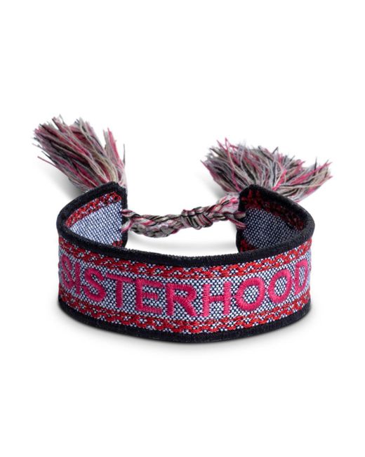 Zadig & Voltaire Band Of Sisters Embroidered Tassel Bracelet in Pink | Lyst