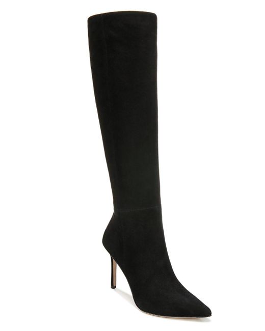Veronica Beard Lisa Wide Calf High Heel Boots in Black | Lyst