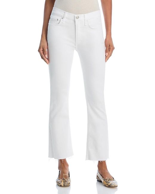 Rag & Bone White Flexi Peyton High Rise Ankle Bootcut Jeans