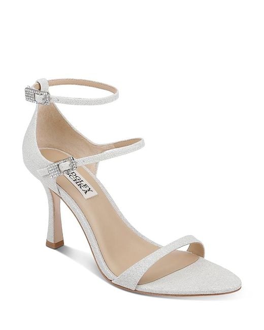 Badgley Mischka Women's White Valencia Strappy Sandals