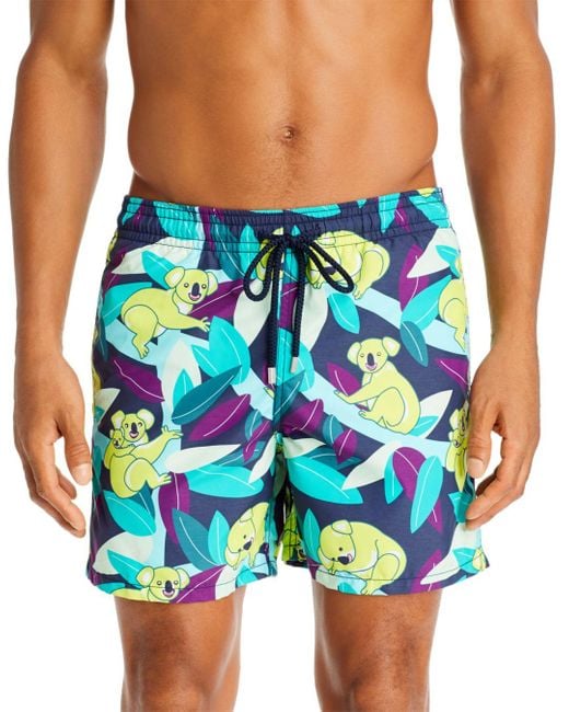 Vilebrequin Cotton Koalas Swim Trunks in Navy (Blue) for Men Lyst