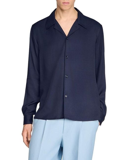 Sandro Blue Floaty Shirt for men