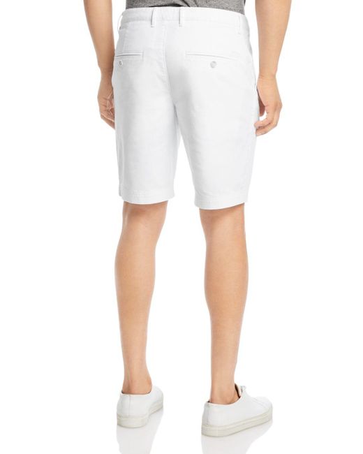 BOSS by HUGO BOSS Slice - Short 10186371 Cotton Blend Solid Slim Fit 10"  Shorts in White for Men | Lyst Canada