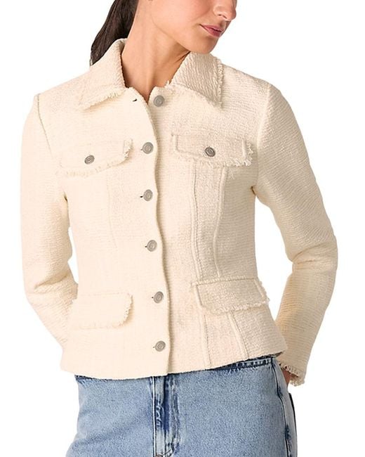 Whistles Natural Lucie Boucle Jacket