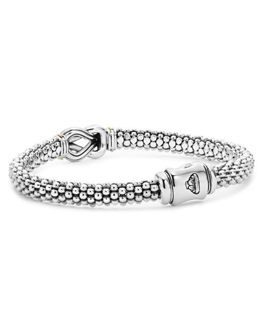 Lagos 18k Gold And Sterling Silver Newport Knot Bracelet With Diamonds ...