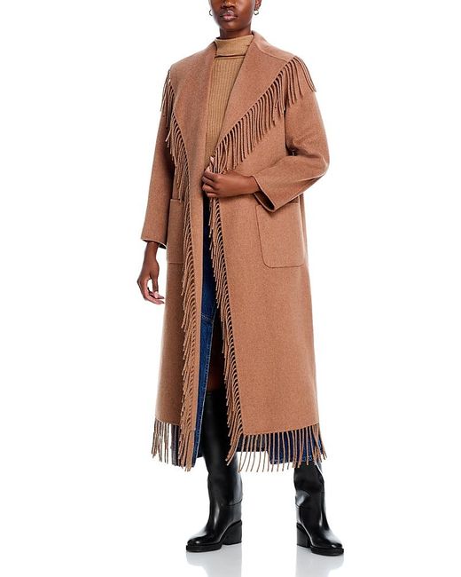 Jonathan Simkhai Brown Carrie Fringe Coat