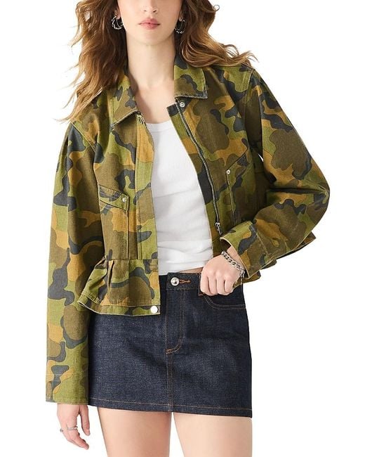 Steve Madden Brown Sloane Peplum Long Sleeve Jacket