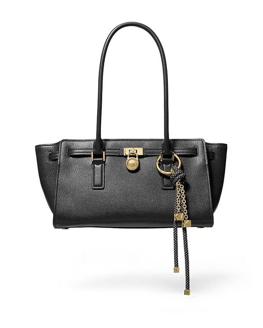 Michael Kors Black Hamilton Moderne Small East/West Shoulder Tote