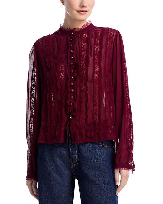 LoveShackFancy Red Alvynne Top