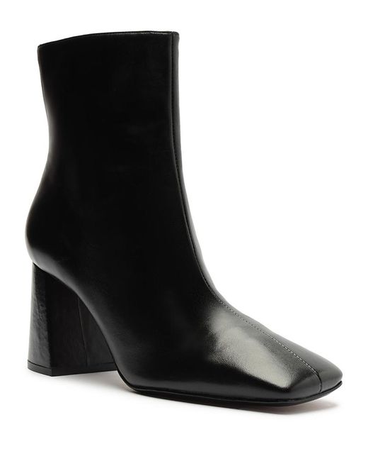 SCHUTZ SHOES Black Leia Block Heel Ankle Boots