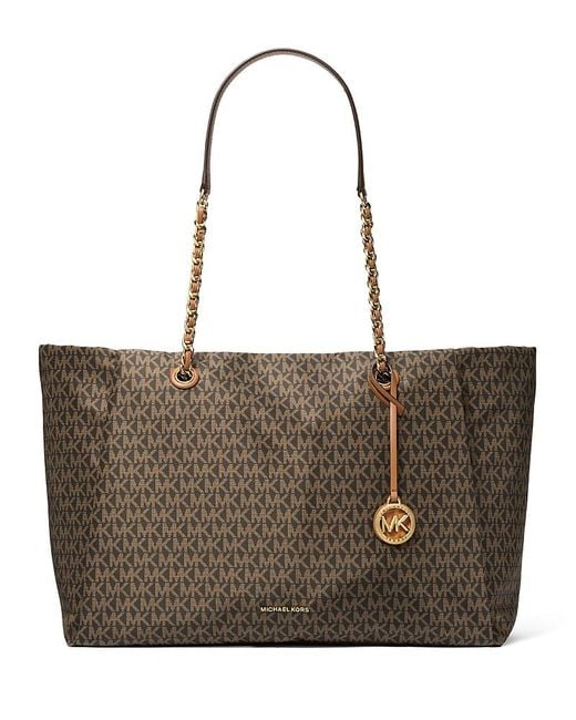 Michael Kors Brown Georgia Large Top Zip Tote