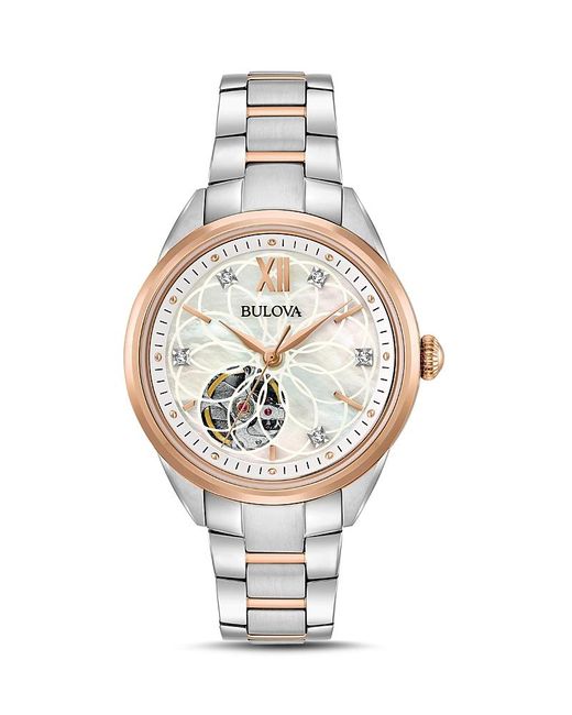 Bulova Multicolor Two-Tone Automatic Watch, 34.5Mm
