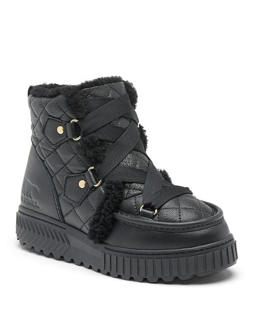 Sorel Black Ona Ave Alpine Waterproof Boots