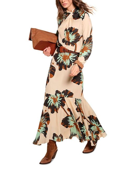 Johanna Ortiz Metallic Silk Buena Vista Maxi Skirt