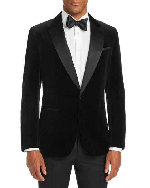 BOSS by HUGO BOSS Huge Slim Fit Velvet Tuxedo Jacket in Black for Men