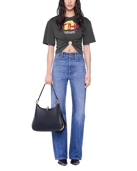 Rabanne Blue O Ring Leather Bag