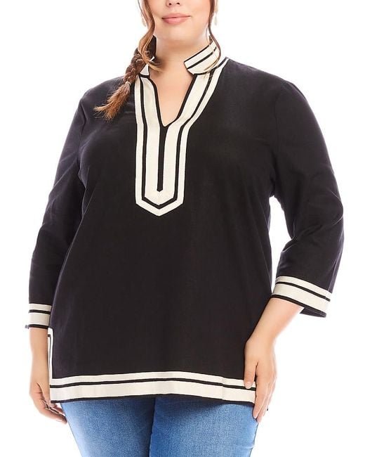 Karen Kane Black Plus The St Tropez Tunic