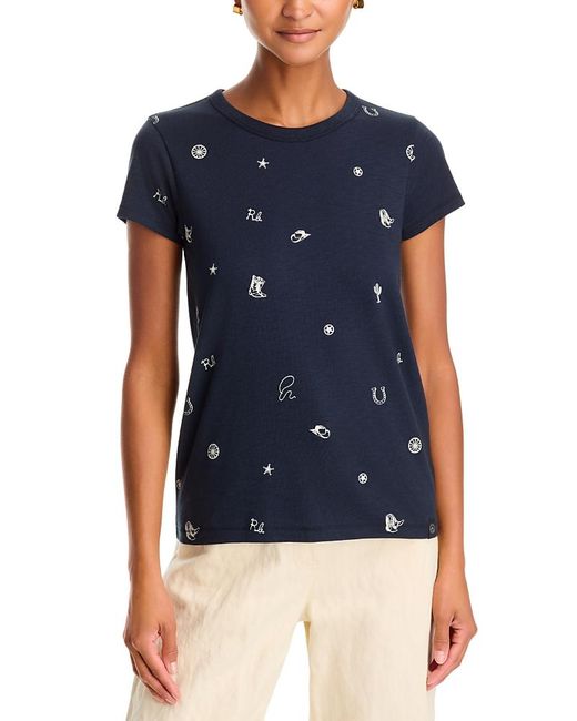 Rag & Bone Blue Rodeo Cotton Tee