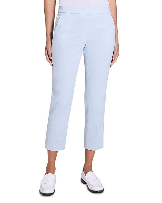 Theory Blue Treeca 'Good Linen' Pull-On Pants