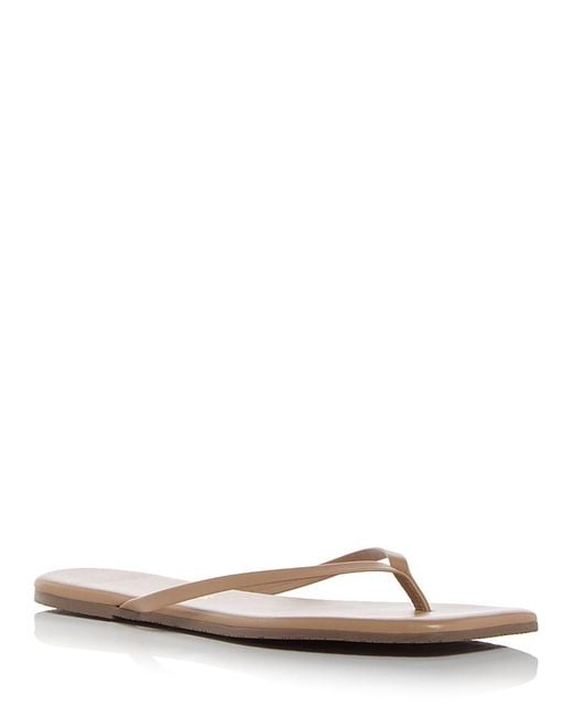 TKEES Multicolor Lily Square Toe Flip Flops