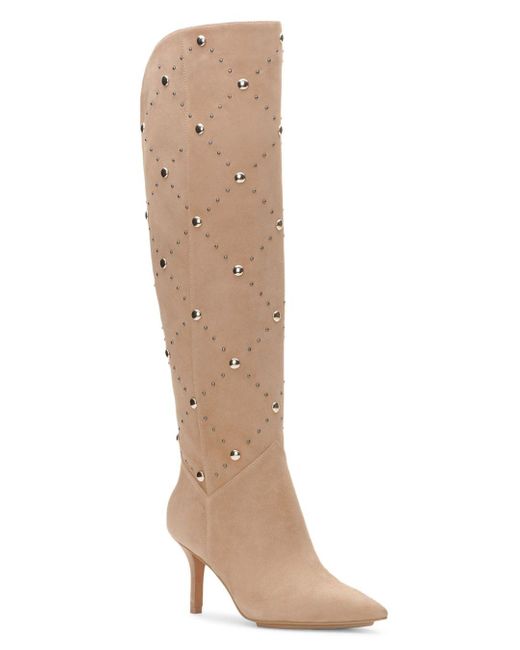 Vince Camuto Suede Fimulie Pointed Toe Studded Over The Knee High Heel ...