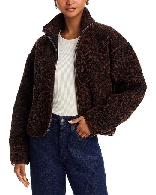 Rag & Bone Black Sun Sherpa Zip Up Jacket