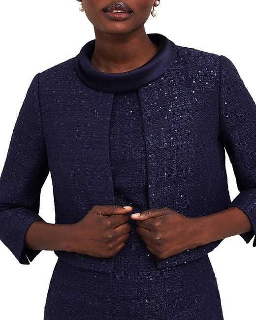 Hobbs Blue Prisha Tweed Jacket