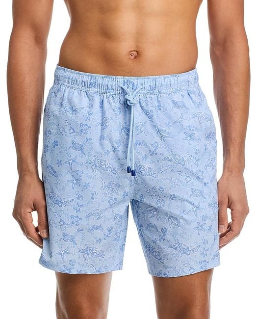 Peter Millar Blue Oahu 7 Swim Trunks for men