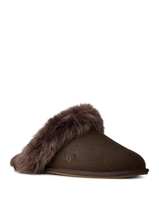Ugg Brown Scuff Sis Shearling Mule Slippers