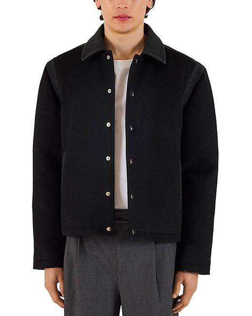 KROST Black Mercer Varsity Jacket for men