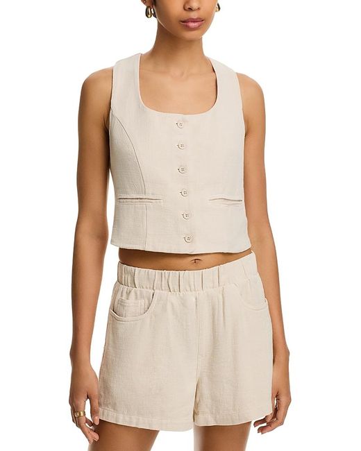 Blank NYC White Button Front Vest