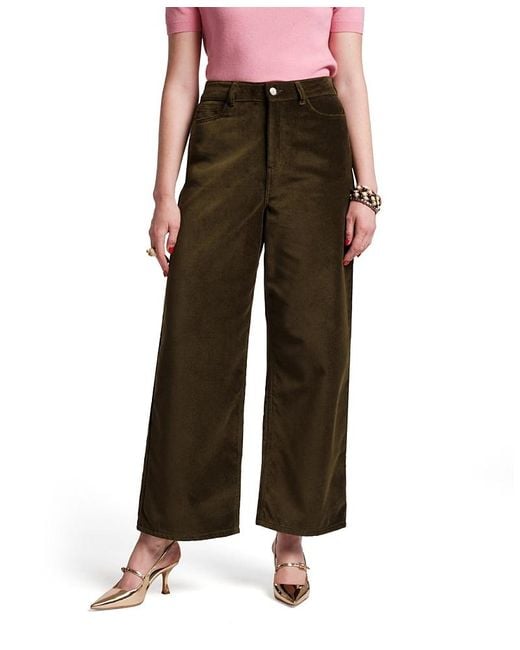 Frances Valentine Green Ace Velvet Pant