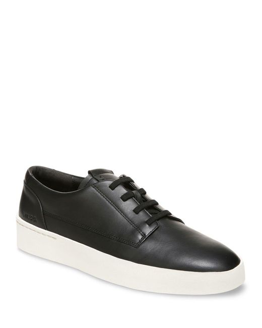 Vince Pine Leather Sneakers in Black for Men | Lyst