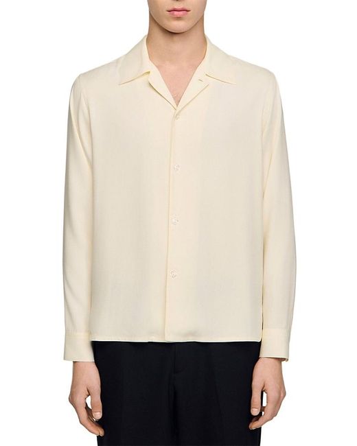 Sandro White Floaty Shirt for men