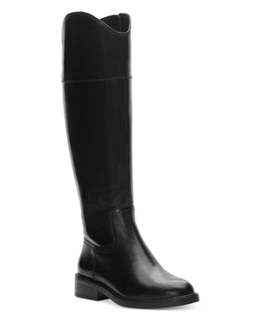 Vince Camuto Alfella Knee High Riding Boots in Black | Lyst