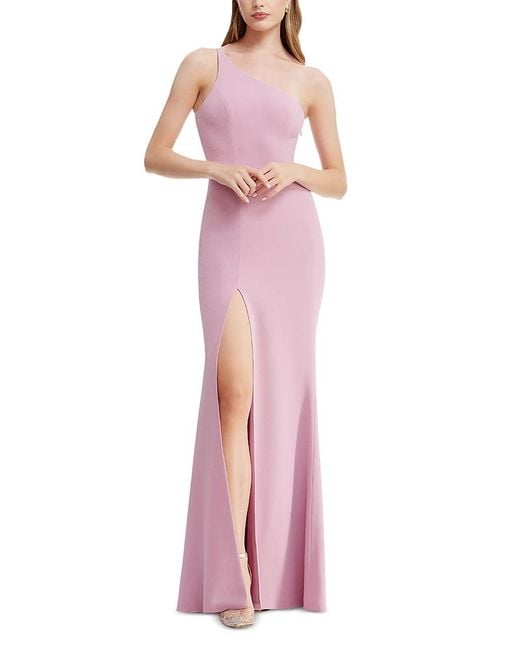 dress the population amy one-shoulder gown Dress The Population Amy Crepe Maxi Dress