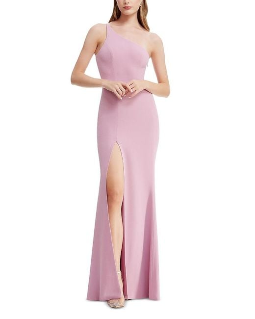 Dress the Population Pink Amy One Shoulder Gown