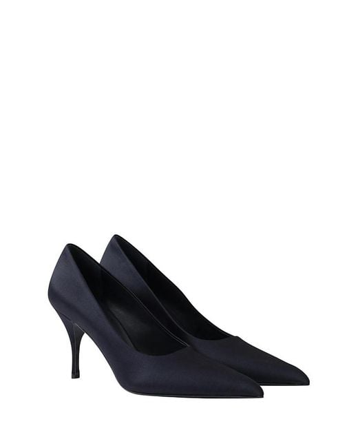 Prada Blue Satin Pumps