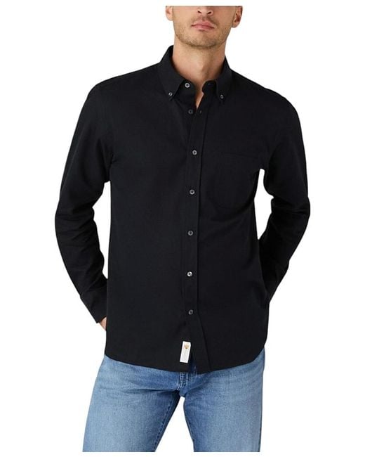 Robert Talbott Black Harrison Button Down Pique Shirt for men