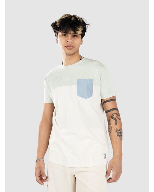 Block pocket camiseta Iriedaily de hombre de color White
