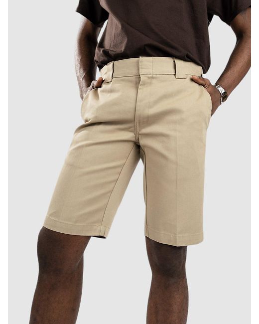 Slim fitrec pantalones cortos marrón Dickies de hombre de color Natural